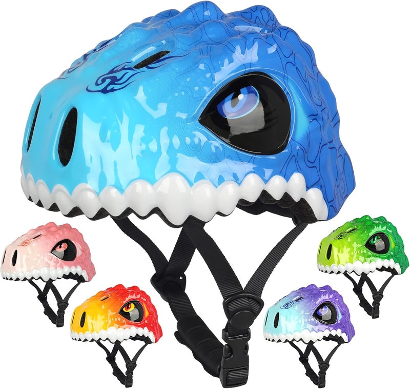 Bavilk Toddler Kids Bike Helmet,3D Dinosaur Helmets for Boys Girls Infant/Baby to Children 1/2/3/4/5/6/7/8 Years Old Lightweight Adjustable Multi-Sports Bicycle Scooter Skateboard Skating Cycling - Image 1
